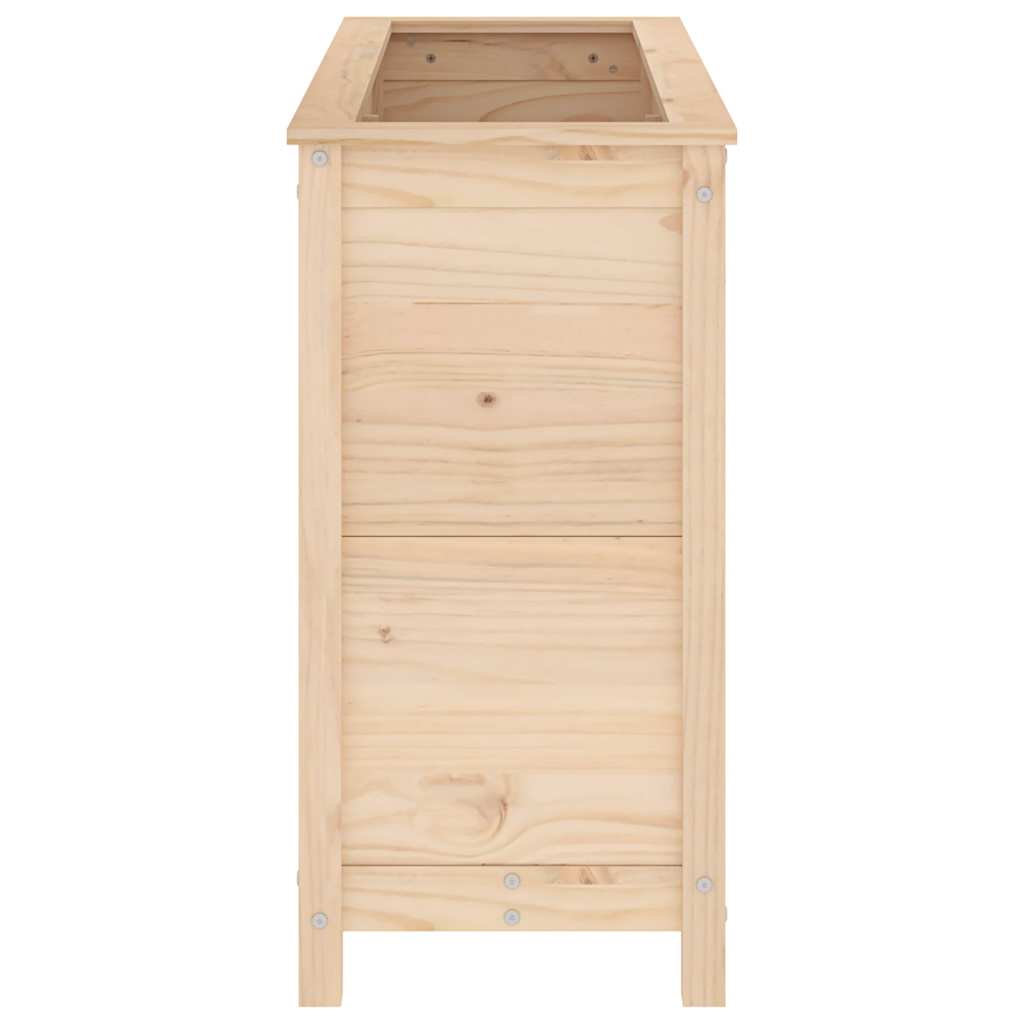 Arriate Elevado De Jardín Madera Maciza De Pino 119,5x40x78 Cm_4