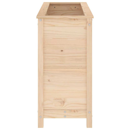 Arriate Elevado De Jardín Madera Maciza De Pino 119,5x40x78 Cm_4