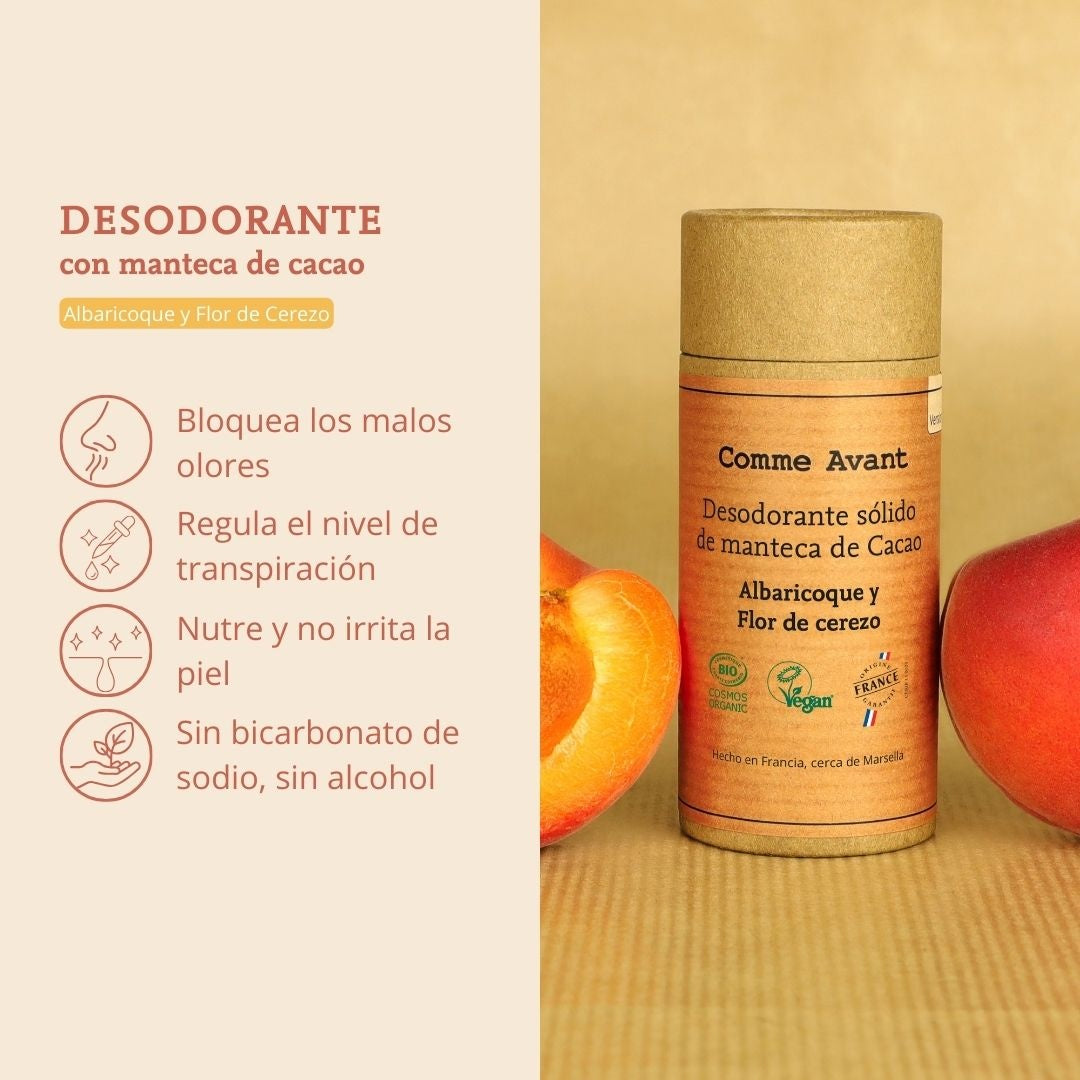 Desodorante sólido de albaricoque y flor de cerezo Comme Avant 60 g