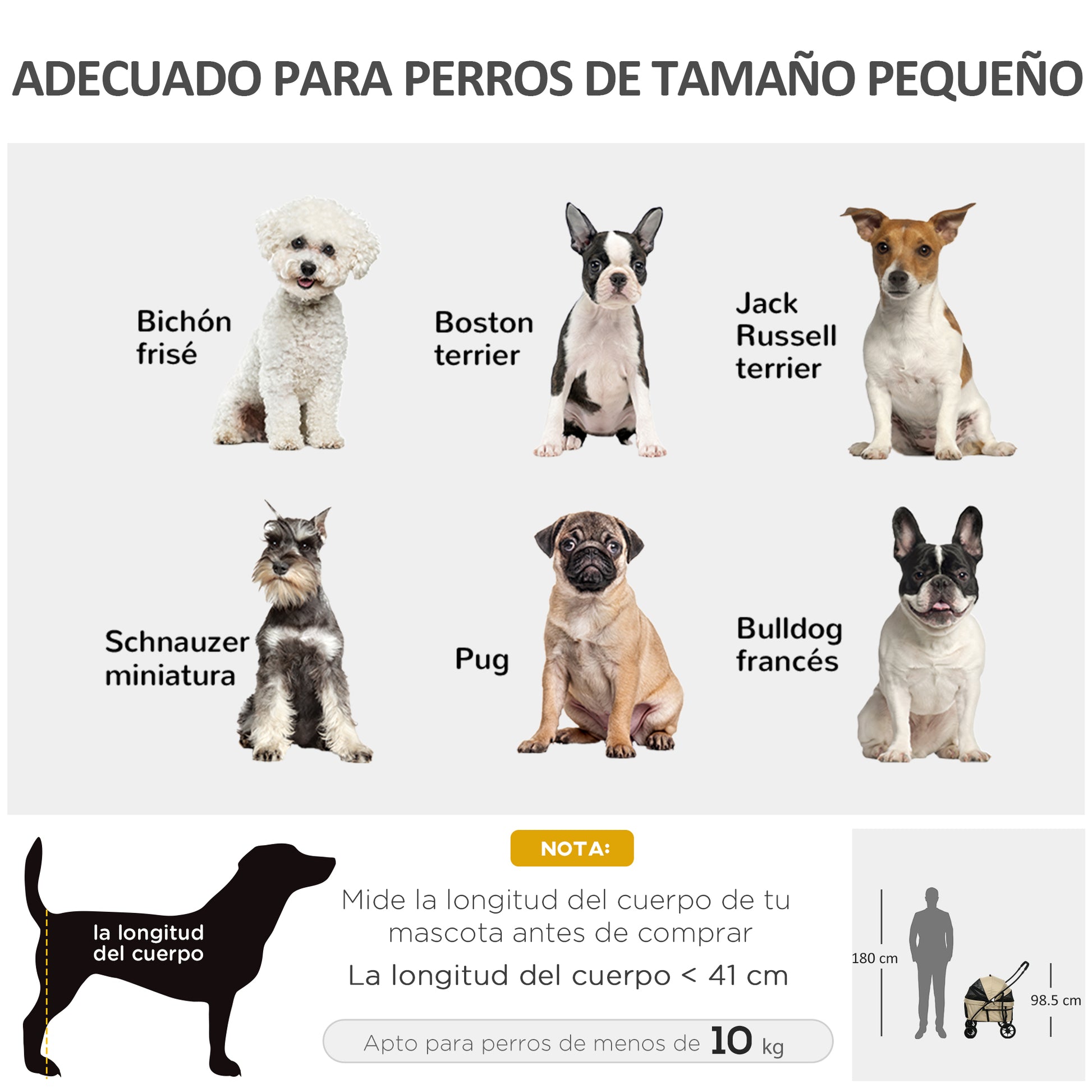 Pawhut Carrito Para Perros 2 En 1 Plegable Con Correas De Seguridad Caqui_3