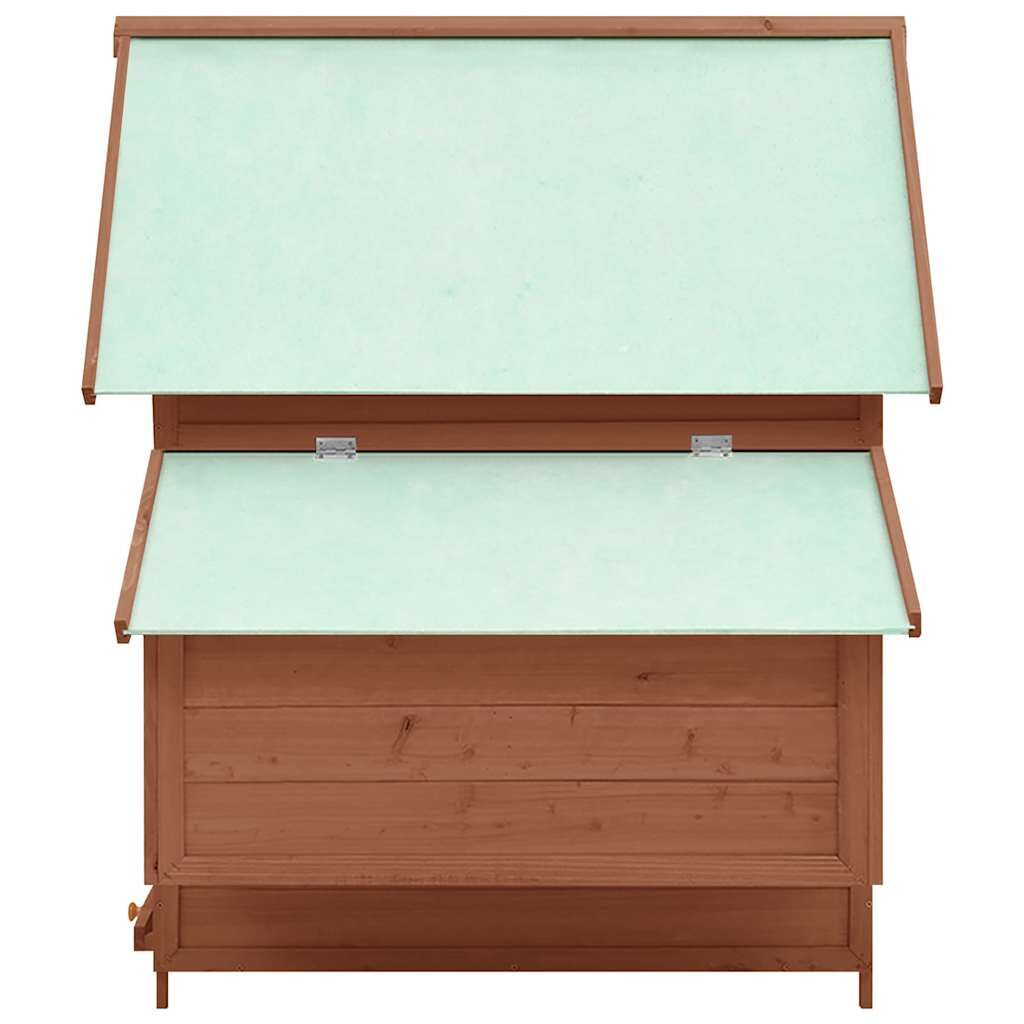 Vidaxl Gallinero Madera Maciza De Abeto Moca Y Blanco 150x96x110 Cm_3