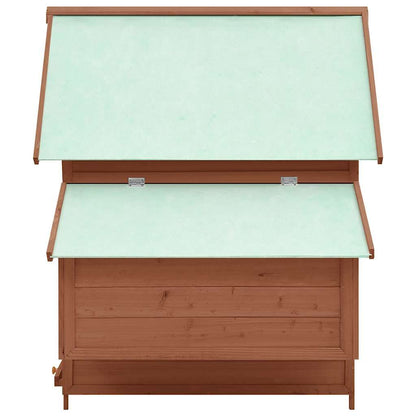 Vidaxl Gallinero Madera Maciza De Abeto Moca Y Blanco 150x96x110 Cm_3