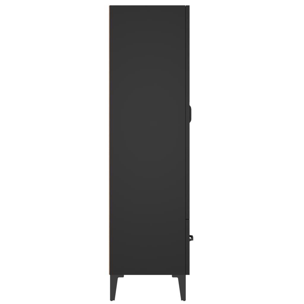 Aparador De Madera De Ingeniería Negro 70x31x115 Cm / Vetonek_1