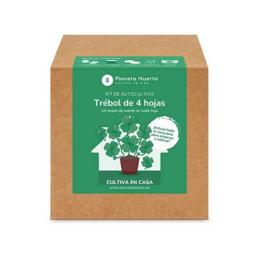 Kit de autocultivo Trébol de 4 hojas Planeta Huerto