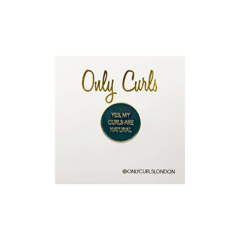 Only Curls Pin Badge - Yes, My Curls Are Natural_0