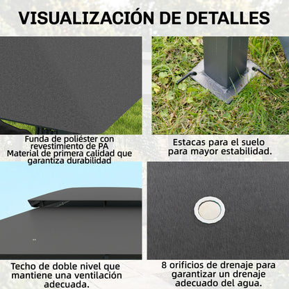 Outsunny Cenador Para Jardín 3x4 M_4