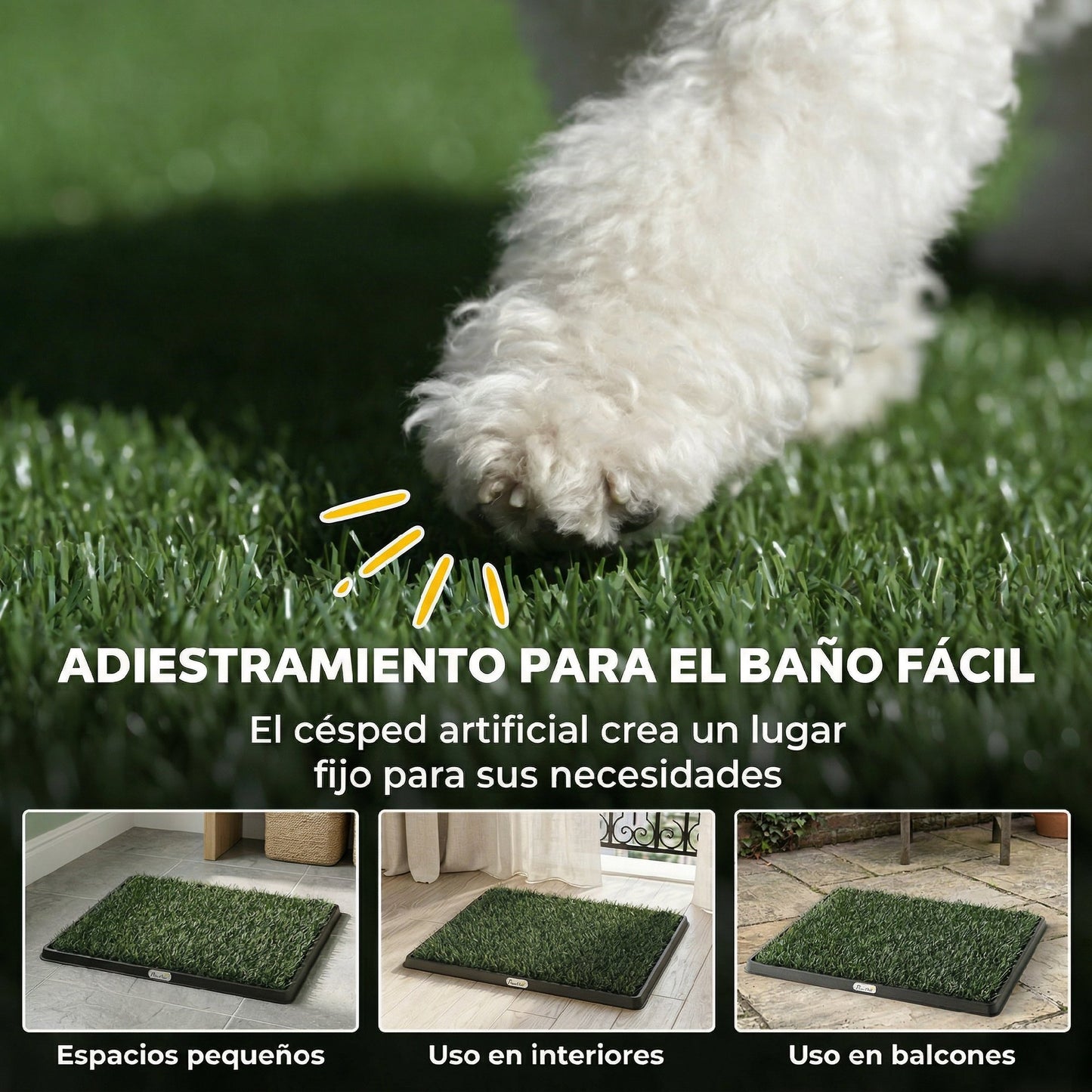 Pawhut Inodoro Para Perros Con Césped Artificial_3