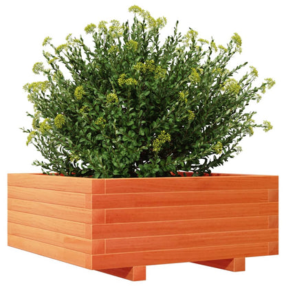 Jardinera De Madera Maciza De Pino Marrón Cera 60x60x26,5 Cm_3