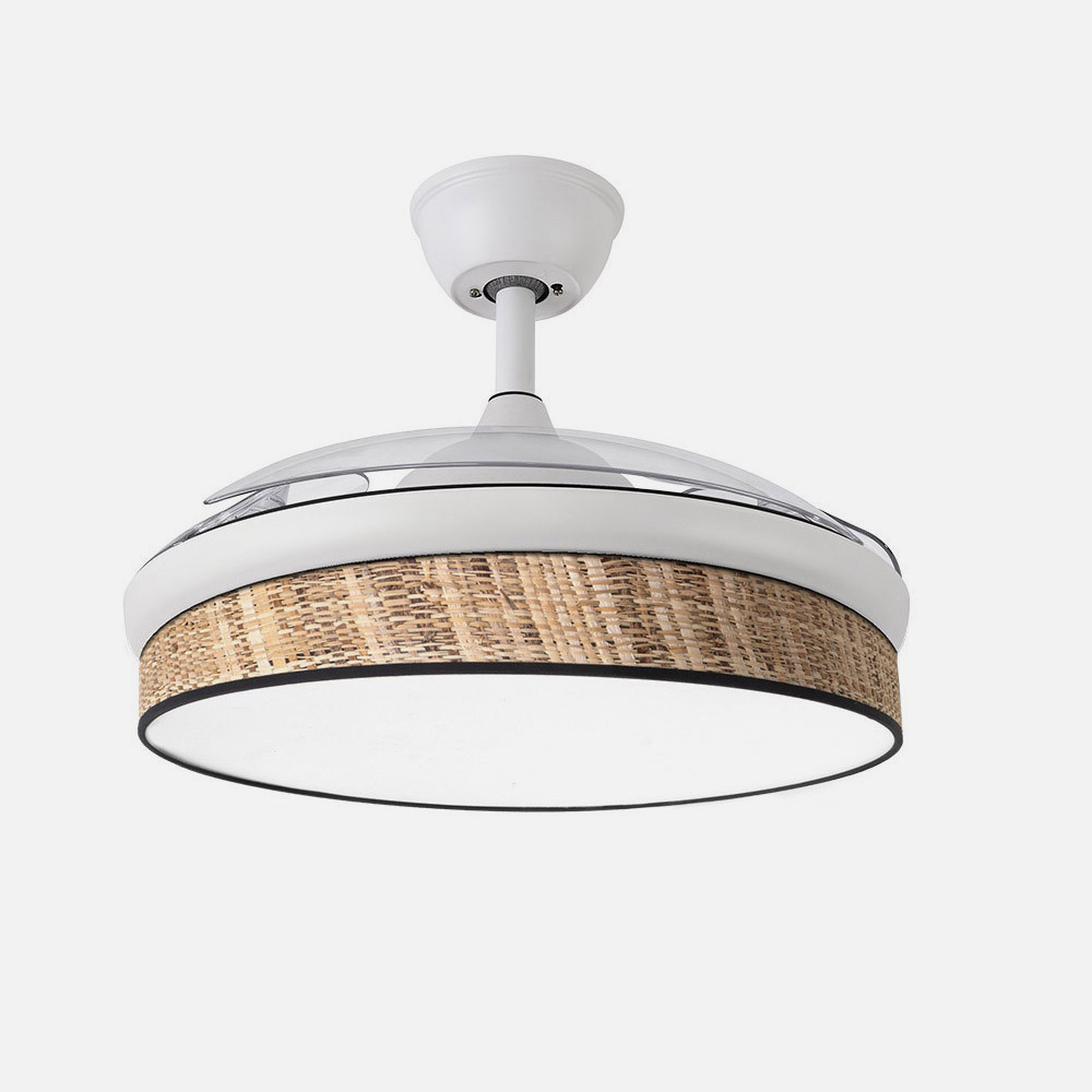 Ventilador Dc Moda 72w Blanco/caã±izo Oscuro 108d 3aspas 7200lm 3000k,4000k,6000k Remoto+memoria+temporizador_2
