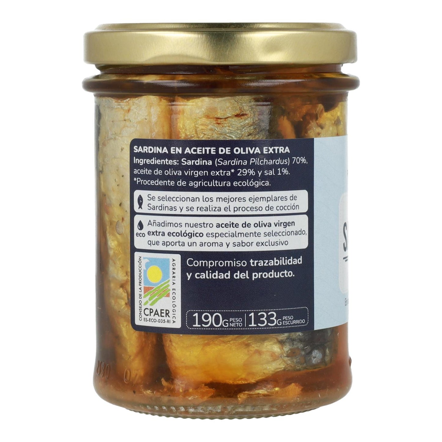Pack 12x Sardinas en aceite de oliva virgen extra ECO Planeta Huerto 190 g