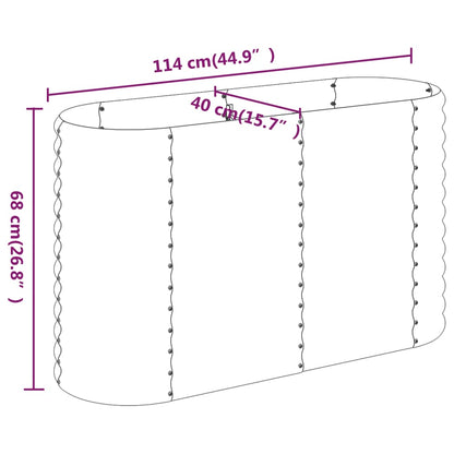 Jardinera Arriate Acero Galvanizado Plata 114x40x68 Cm_5