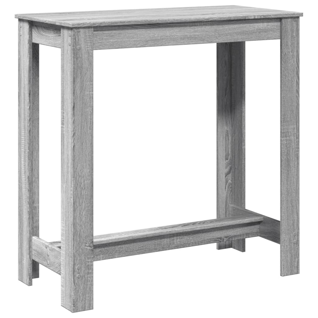 Mesa Alta De Bar Madera Ingeniería Gris Sonoma 102x50x103,5 Cm_0