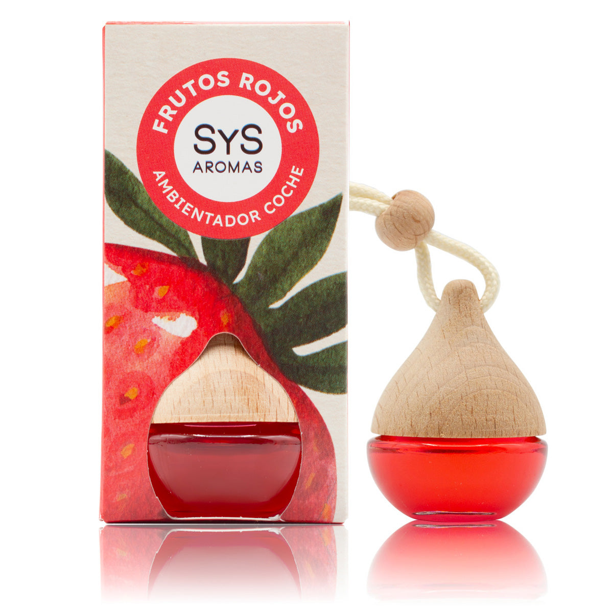 Ambientador Coche Frutos Rojos Gota SYS Aromas 6 ml | Aroma Afrutado y Dulce | Jugoso y Vibrante_0