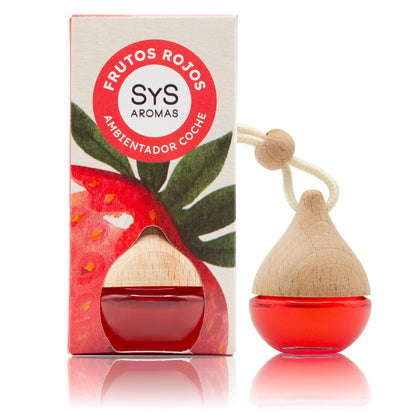 Ambientador Coche Frutos Rojos Gota SYS Aromas 6 ml | Aroma Afrutado y Dulce | Jugoso y Vibrante_0