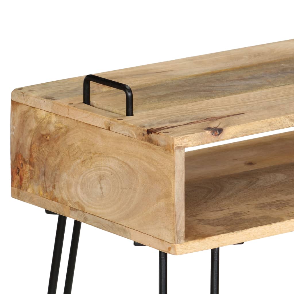Mesa Consola De Madera Maciza De Mango 115x35x76 Cm_2