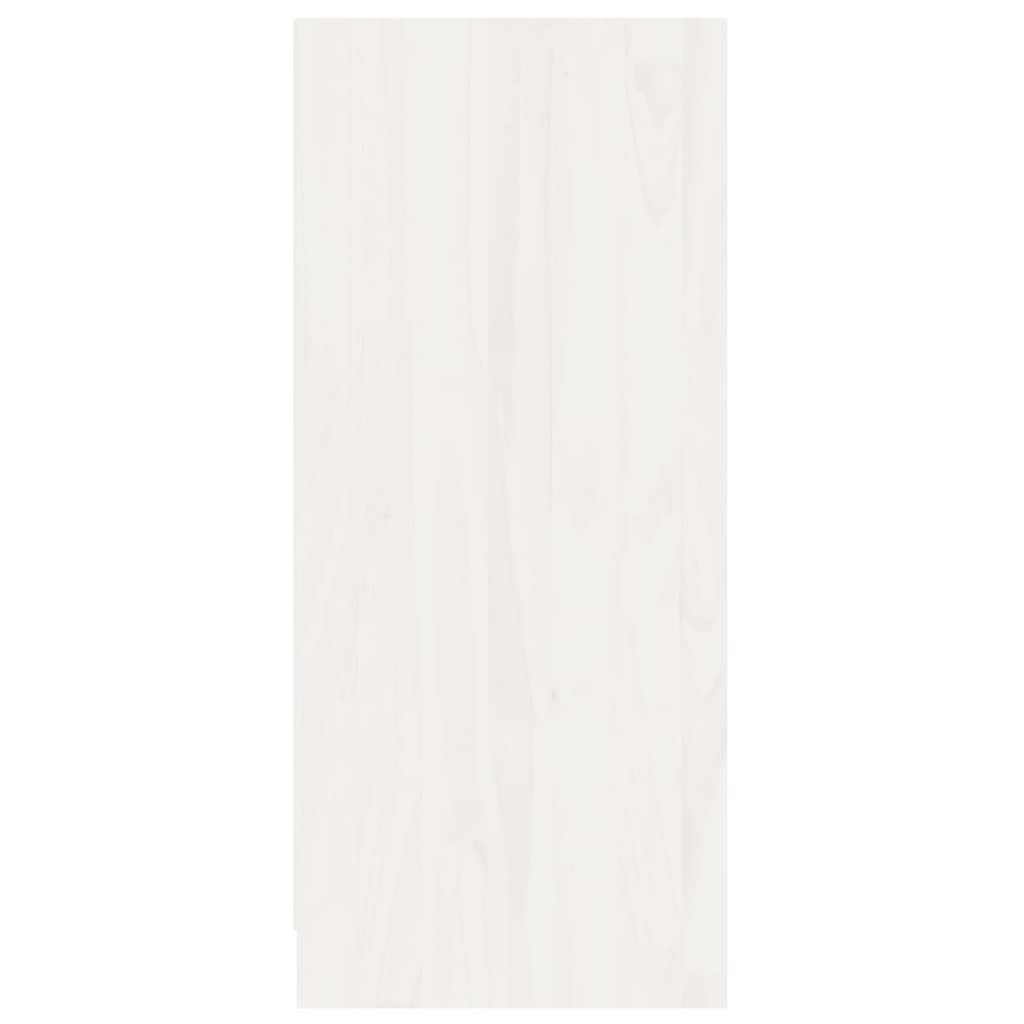 Aparador Madera Maciza De Pino Blanco 70x33x76 Cm / Vetonek_3