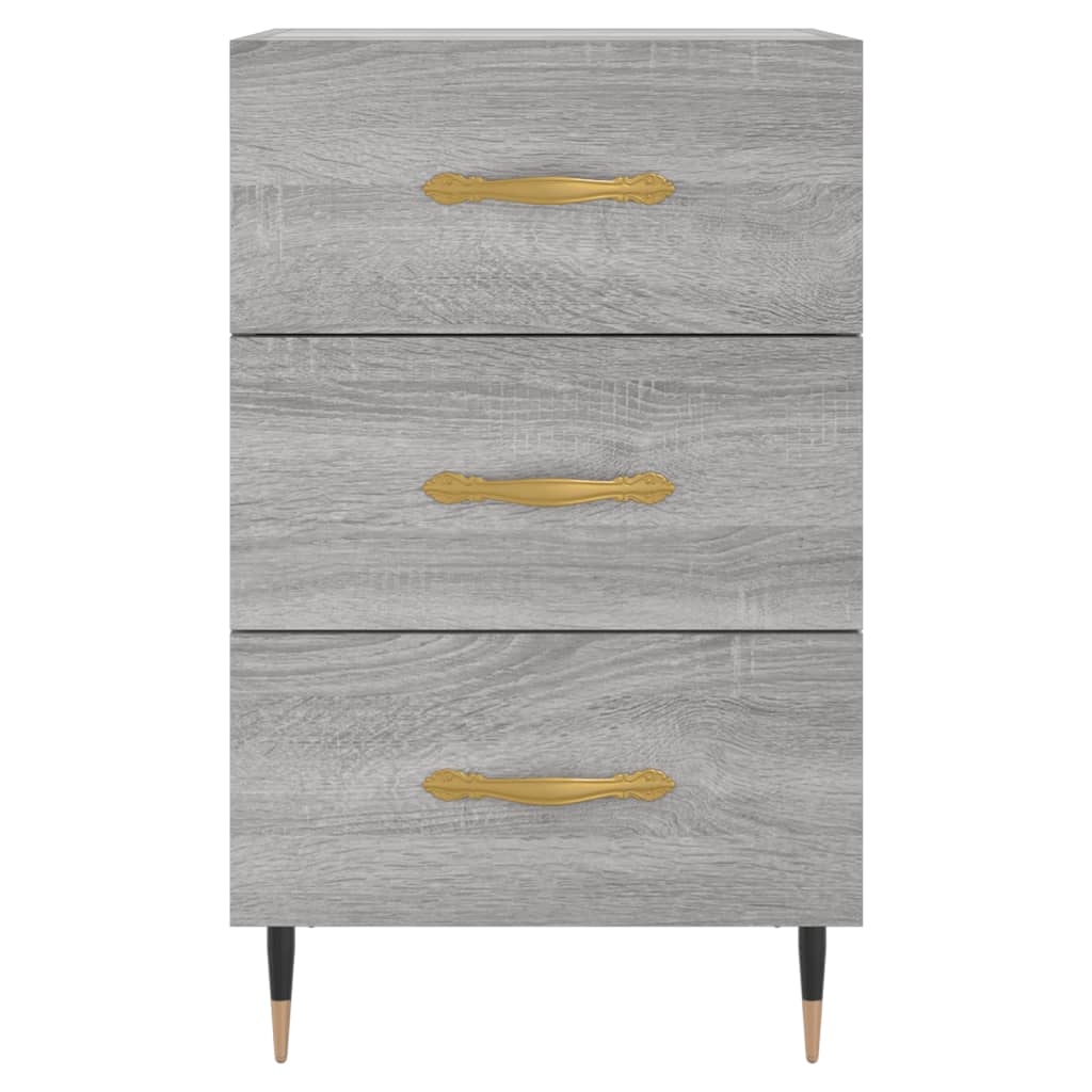 Mesita De Noche Madera De Ingeniería Gris Sonoma 40x40x66 Cm_3