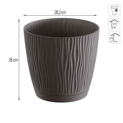 Maceta Sandy P, Dimensiones (mm) 282x282x260, Color Antracita_2