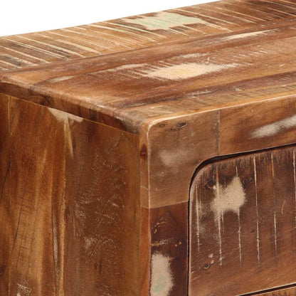 Mesilla De Noche 2 Uds 40x32x46 Cm Madera Maciza Reciclada_4