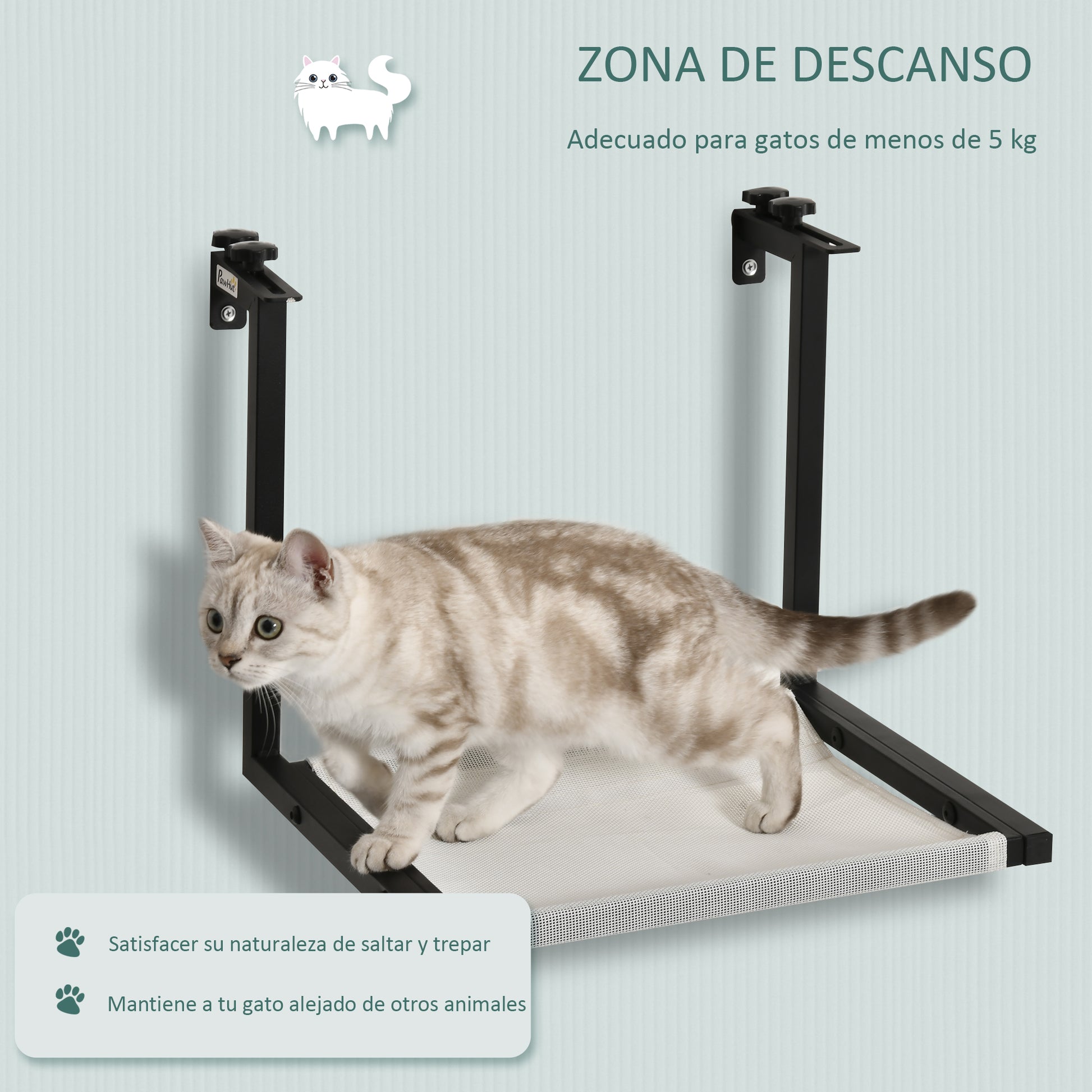 Pawhut Hamaca Gatos Para Radiador Con Gancho Ajustable Para Protector Chimenea_5