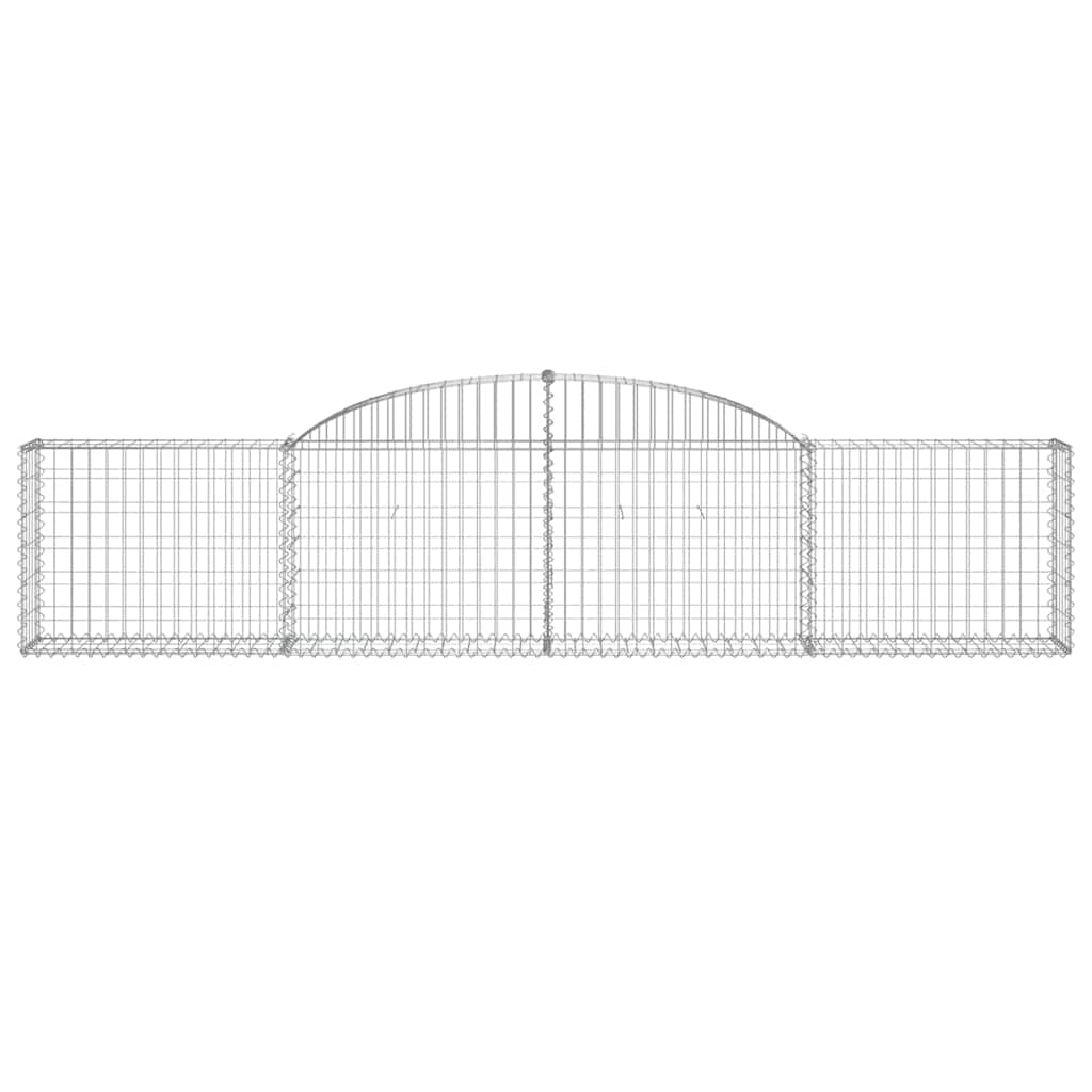 Cestas De Gaviones 9 Uds Forma De Arco Hierro 300x30x60/80 Cm_3
