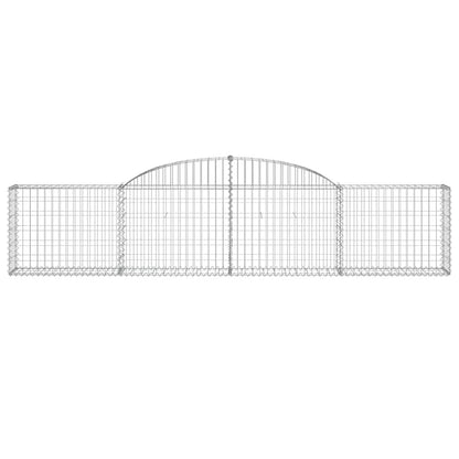 Cestas De Gaviones 4 Uds Forma De Arco Hierro 300x30x60/80 Cm_3
