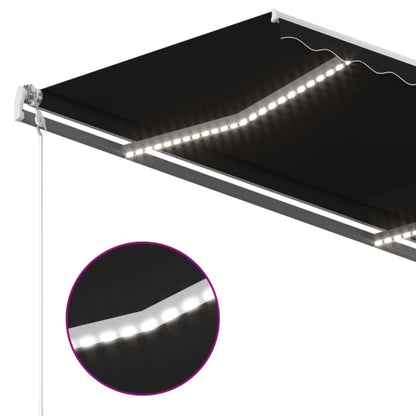 Toldo Automático Con Led Sensor De Viento Antracita 400x300 Cm_4