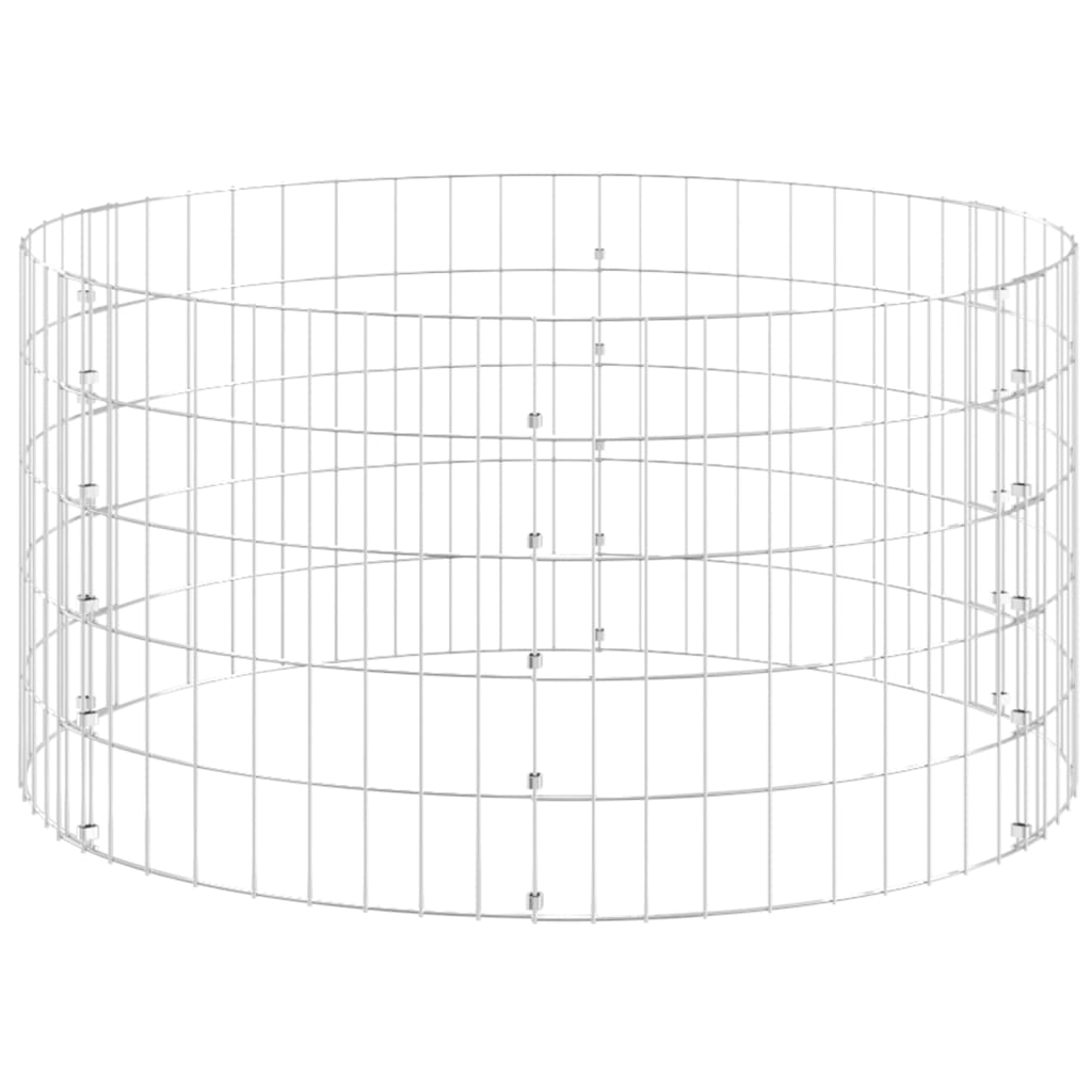 Poste Circular De Gaviones Acero Galvanizado Ø100x50 Cm / Vetonek_0