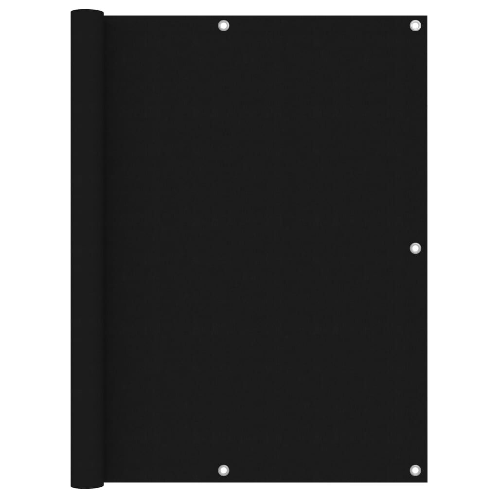 Vidaxl Toldo Para Balcón De Tela Oxford Negro 120x600 Cm_0