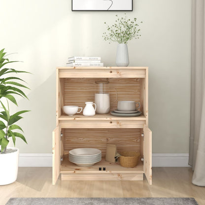 Aparador De Madera Maciza De Pino 60x34x75 Cm / Vetonek_4