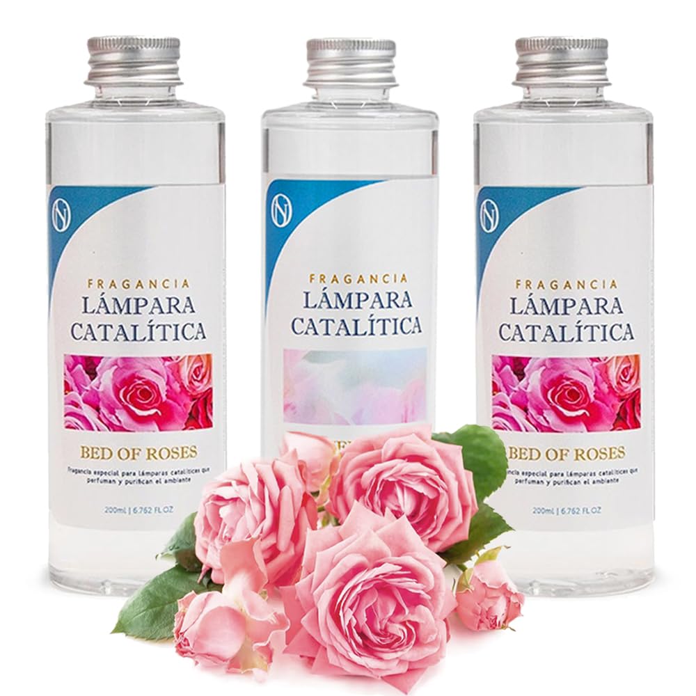 Pack 3x Fragancias Lámpara Catalítica 200ml: 2 Aroma Bed Of Roses + Limpiador Neutro. Disfruta De Tu Aroma Favorito_0