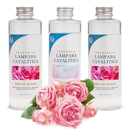 Pack 3x Fragancias Lámpara Catalítica 200ml: 2 Aroma Bed Of Roses + Limpiador Neutro. Disfruta De Tu Aroma Favorito_0