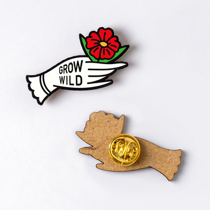 Grow Wild Pin | Accesorio Moderno Y Original Para Chaquetas, Mochilas Y Bolsos_1