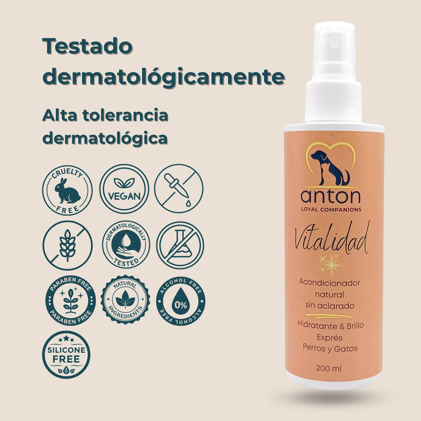 Acondicionador sin aclarado para el cuidado del pelaje de perros y gatos – Pack 2 x 200 ml_4