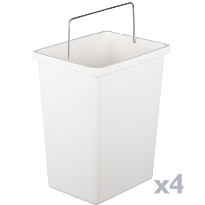Cubo De Basura Metálico Con 4 Compartimentos Gris Oscuro Para Reciclaje_4