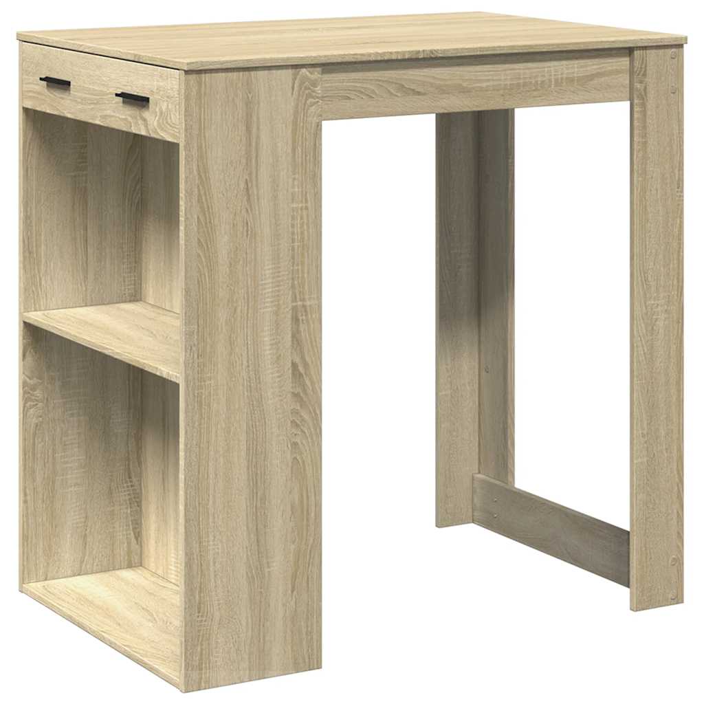 Mesa Alta De Bar Madera Ingeniería Roble Sonoma 102x70x103,5 Cm_0