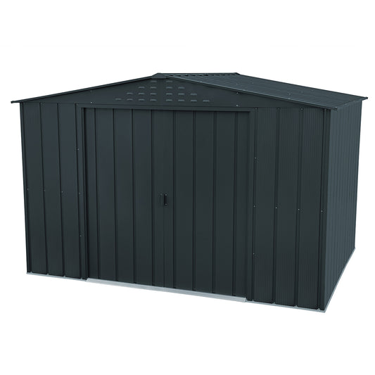 Caseta Cobertizo Colossus 10×8 Metal Gris Antracita_0