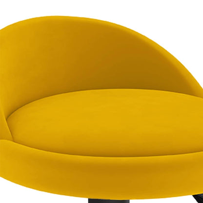 Taburete De Cocina De Terciopelo Amarillo_5