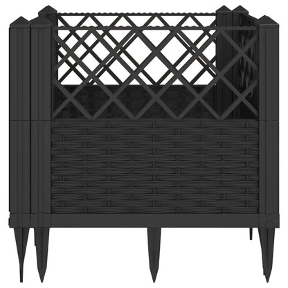 Jardinera Con Clavijas Pp Negro 43,5x43,5x43,5 Cm_3