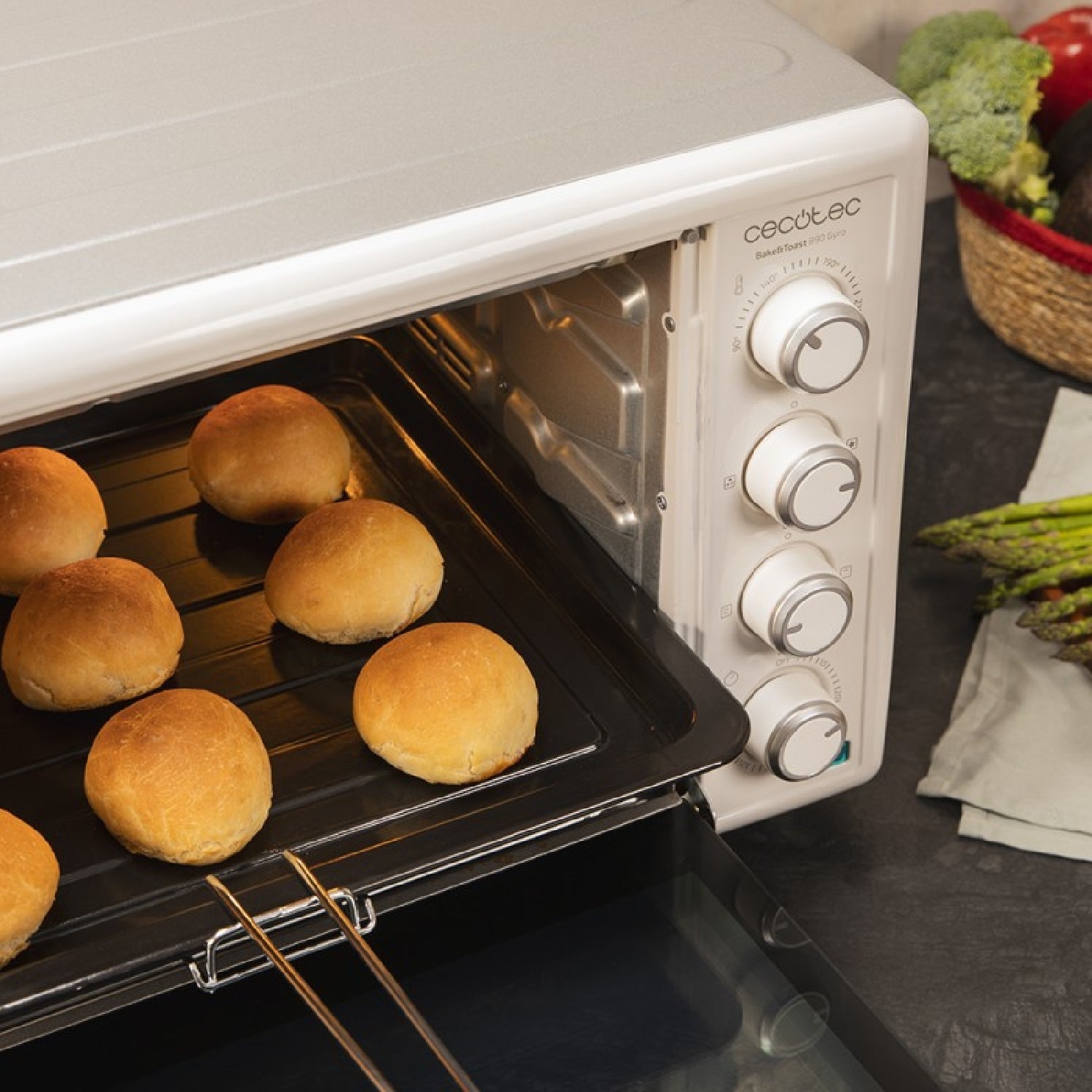 Cecotec Horno De Sobremesa Bake&toast 890 Gyro. 2200 W Capacidad 60 Litros Cocina Por Convección 12 Funciones Incluye Ru_4