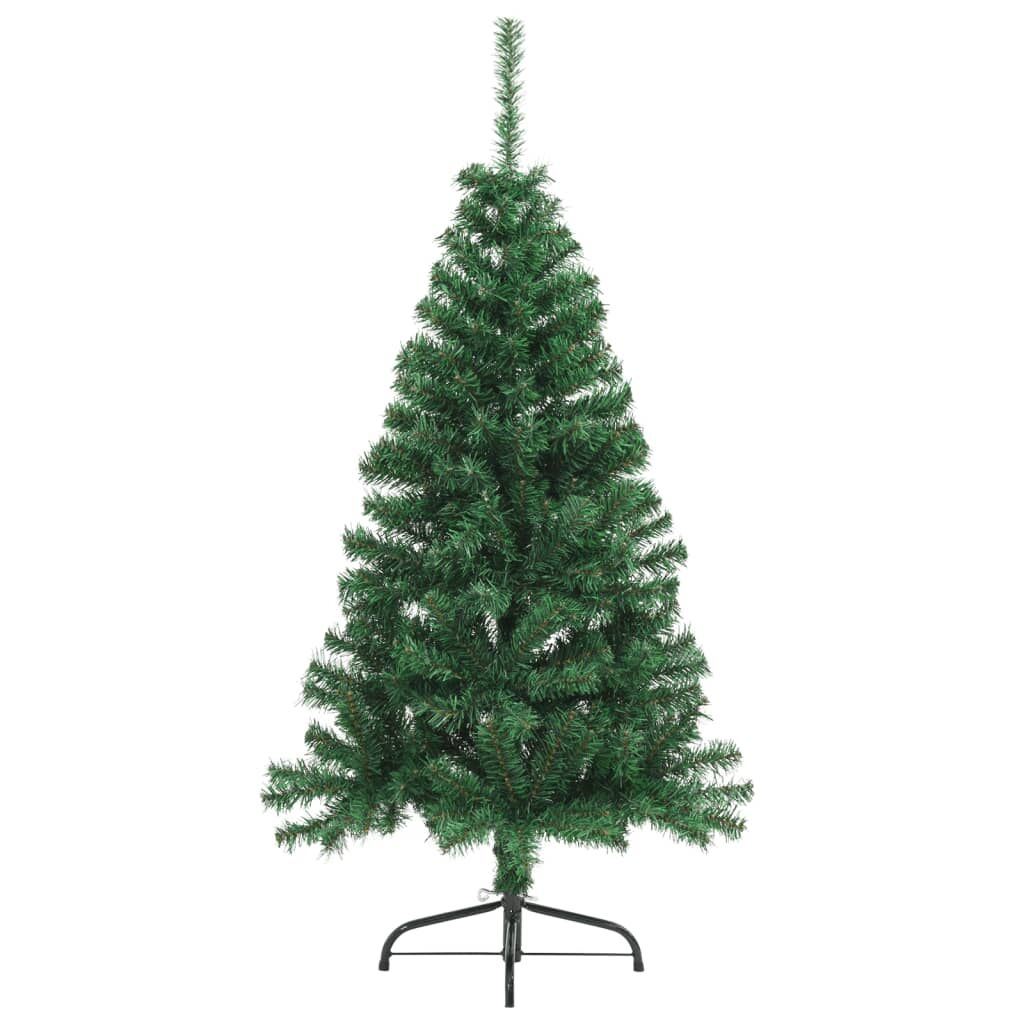 Vidaxl Medio Árbol De Navidad Artificial Con Soporte Pvc Verde 120 Cm_1
