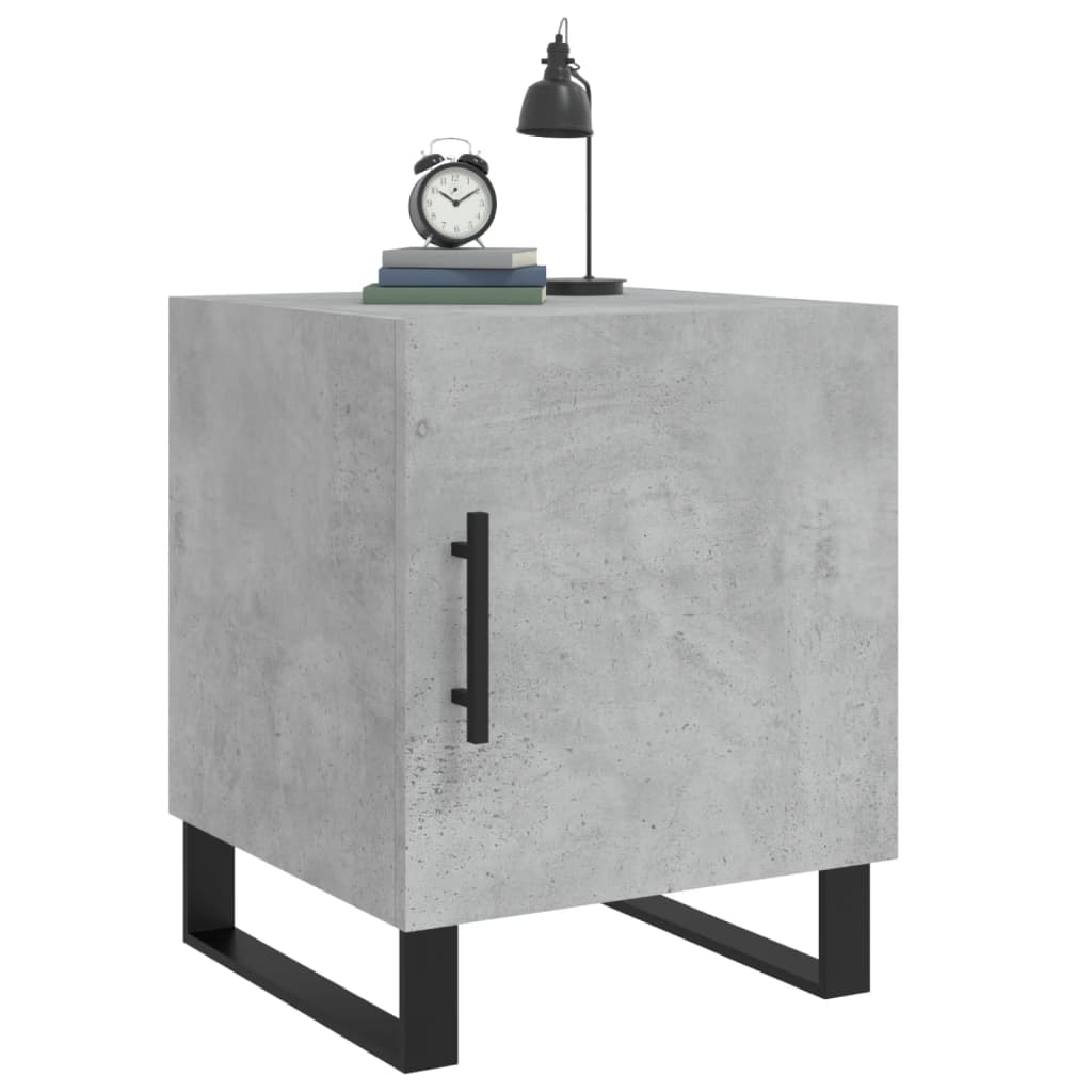 Mesitas Noche 2 Uds Madera Ingeniería Gris Hormigón 40x40x50 Cm_2