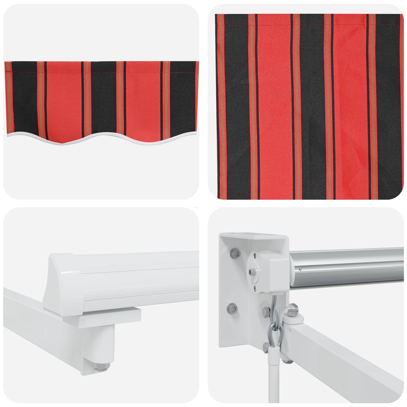 Toldo Retráctil Naranja Y Marrón 300 X 250 Cm_3