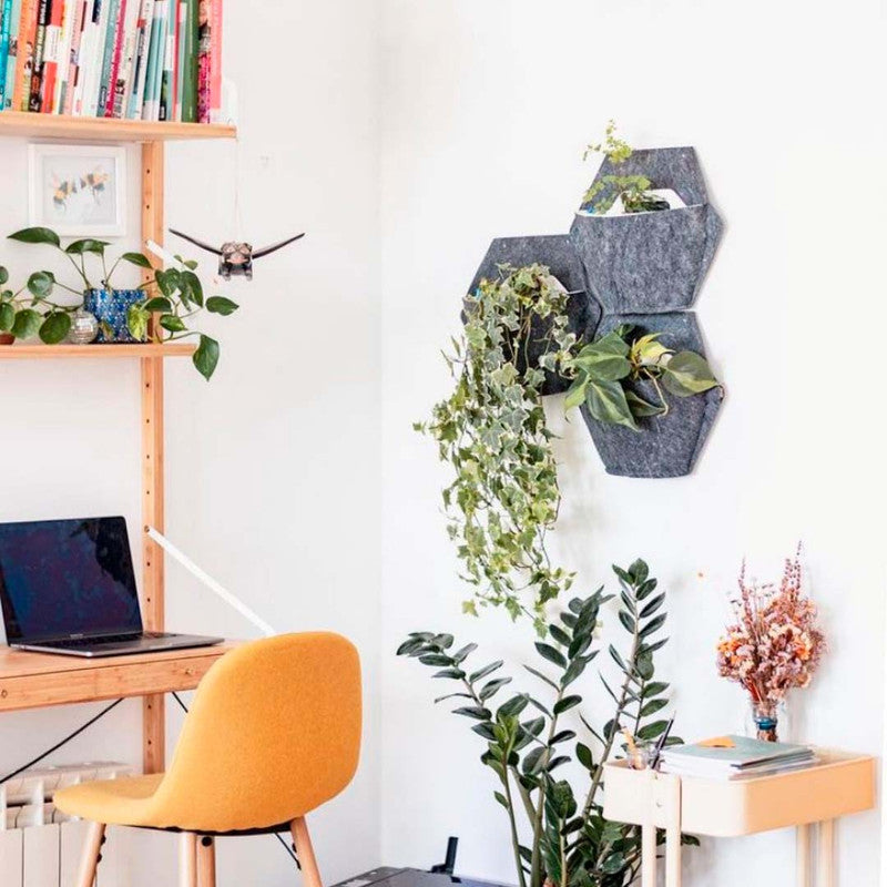 Jardín Vertical Modular Citysens Con Riego Automático De 3 Maceteros – Blanco Con Funda Téxtil Reciclada