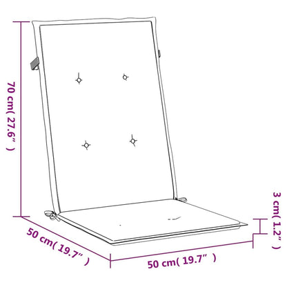 Vidaxl Cojines De Silla De Respaldo Alto 6 Uds Tela Estampado De Hojas_2