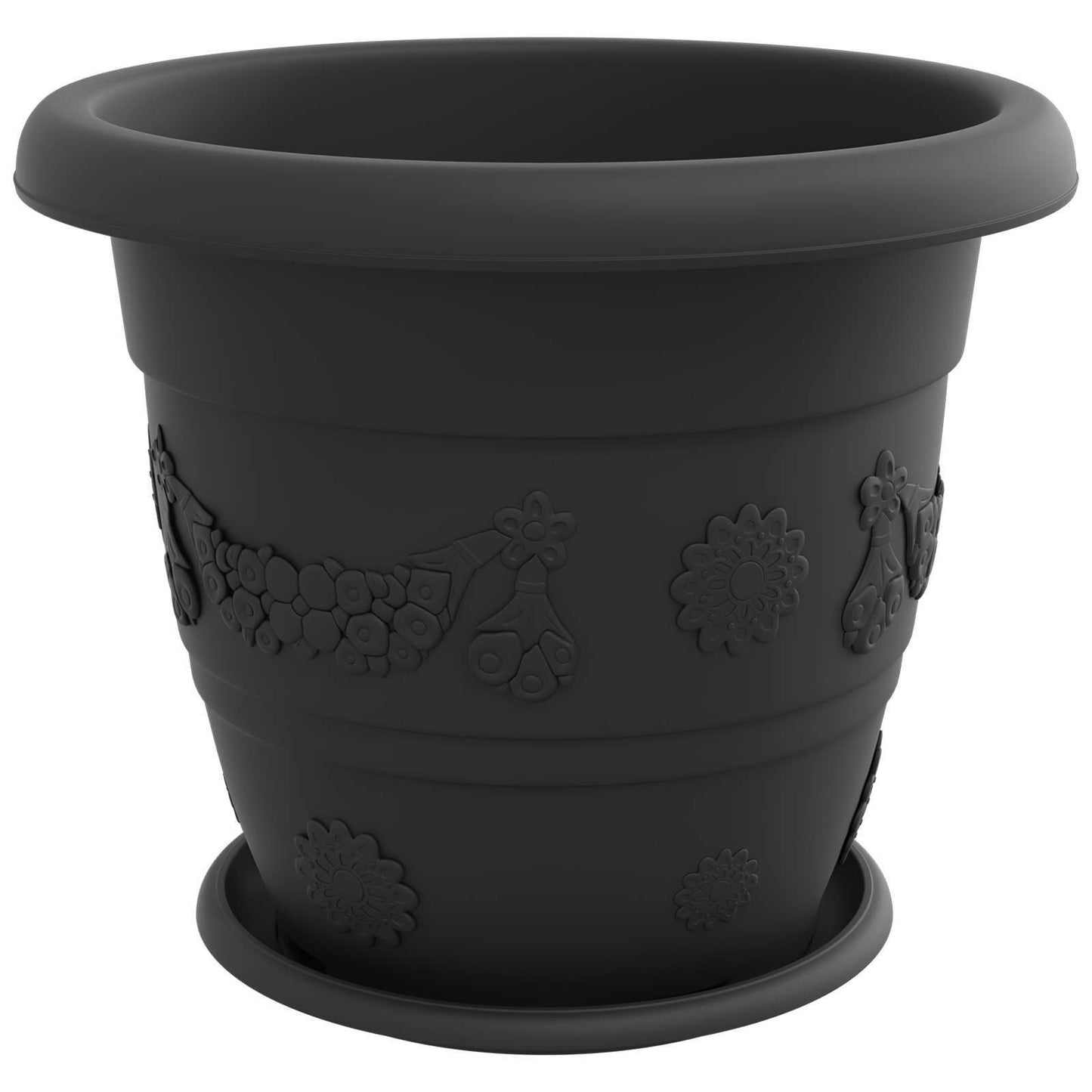 Macetas 24 Pcs Negro Ø 39 X 32 Cm Plástico_4