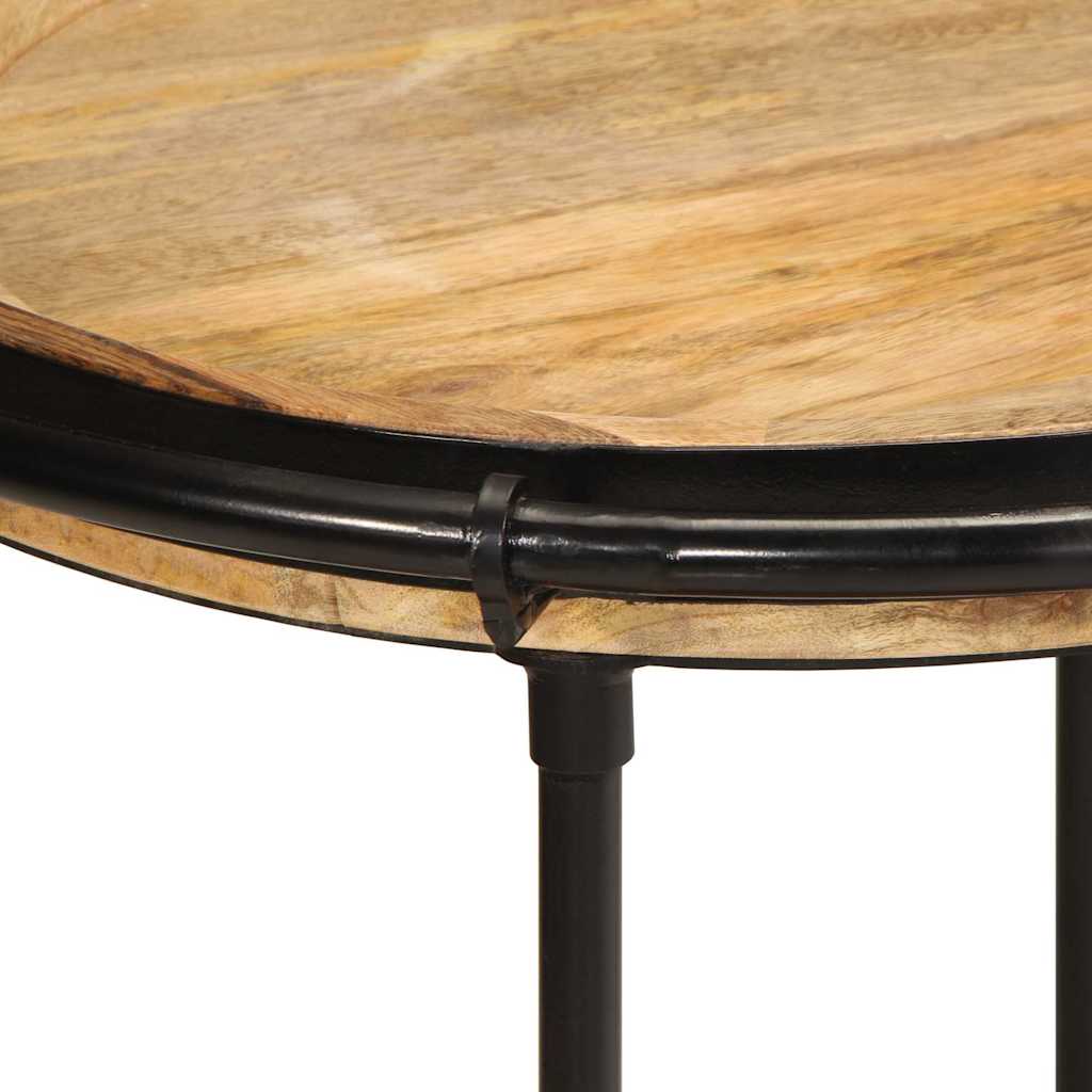 Mesa Auxiliar Madera Maciza De Mango Ø55x60 Cm_2