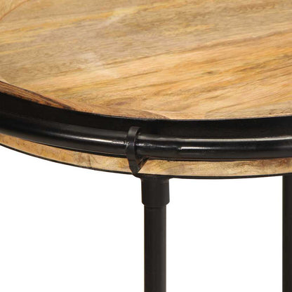Mesa Auxiliar Madera Maciza De Mango Ø55x60 Cm_2