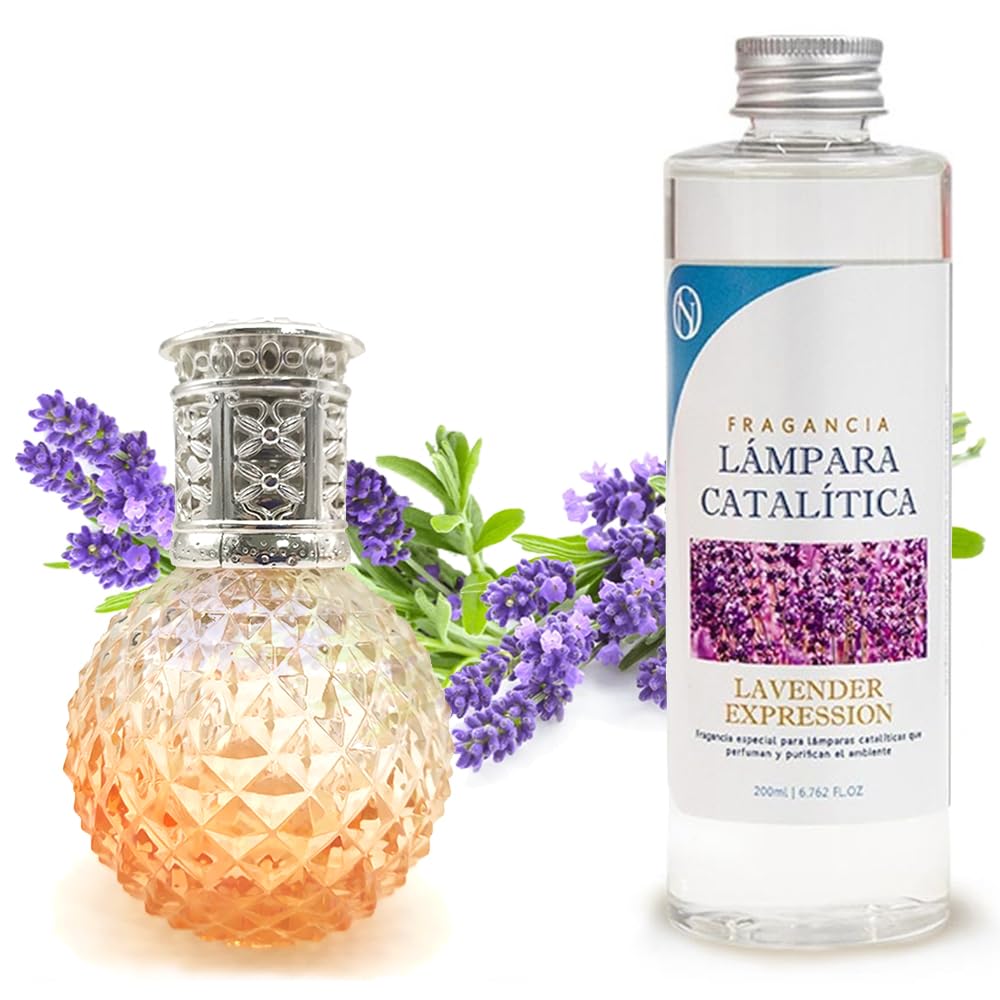 Lámpara Catalítica Orange Diamonds + Aroma Lavender Expression 500 Ml - Elimina Malos Olores, Perfuma_0