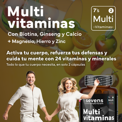 Pack 2x Multivitaminas Sevens Nutrition. Energía, Inmunidad Y Bienestar._1